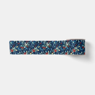 Birthday Gift Floral With Leaves and Berries Satin Ribbon