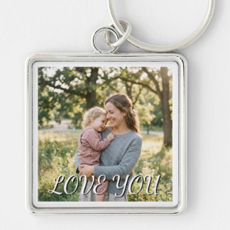 birthday gift for mum Photo Template Love Text Key Ring