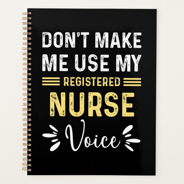 birthday gift for personalised registered nurse planner (Front)