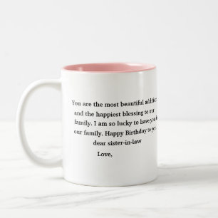 Birthday Gift For Sister In Law  Two-Tone Coffee M Mug