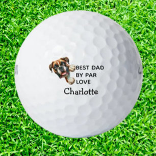 Birthday Gift for the Best BOXER Dad Golf Balls