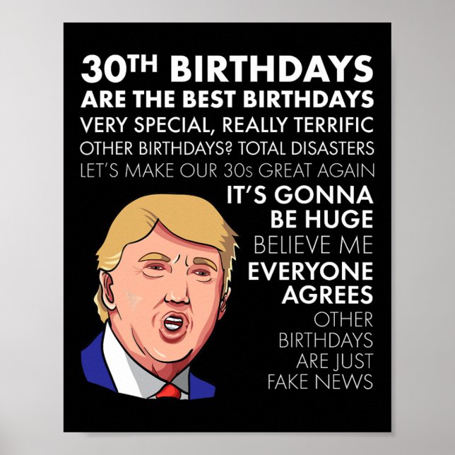 Birthday Gift Funny Trump Quote Shirt For Men  Poster (Front)