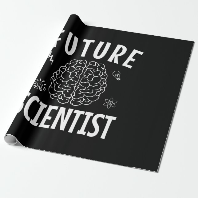 Birthday Gift | Future Scientist Wrapping Paper (Unrolled)