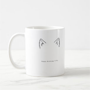 Birthday gift, happy birthday kitty, cat gift coffee mug