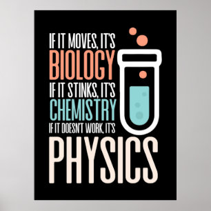 Birthday Gift If It Moves It Is Biology Poster