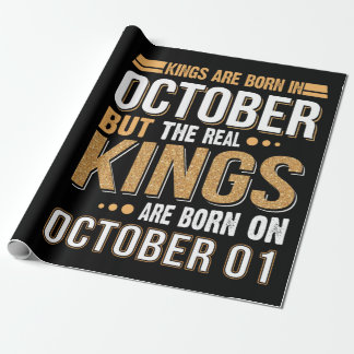 Birthday Gift | Kings Are Born In October Gift Wrapping Paper