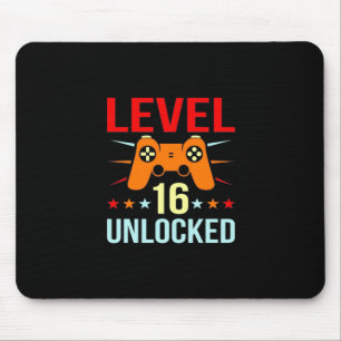 Birthday Gift   Level 16 Unlocked Gamer Mouse Pad