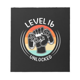 Birthday Gift   Level 16th Birthday Unlocked Notepad