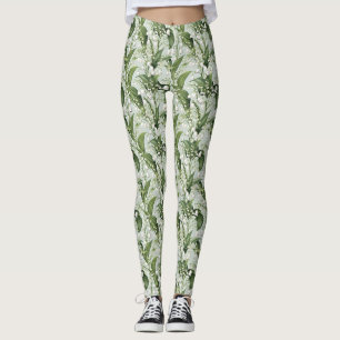 Birthday Gift Lily of the Valley Flower Seamless Leggings