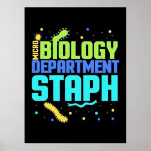 Birthday Gift   Micro Biology Department Staph Poster