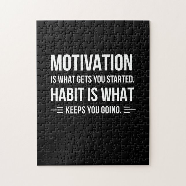 Birthday Gift Motivation Is What Gets You Started Jigsaw Puzzle (Vertical)