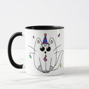 Birthday gift mug with cat