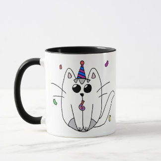 Birthday gift mug with cat