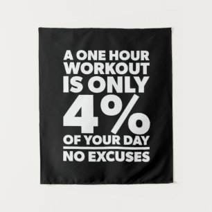 Birthday Gift One Hour Workout No Excuses Tapestry