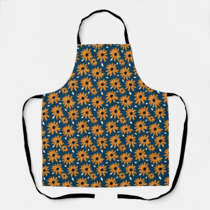 Birthday Gift Orange Daisy Seamless Apron