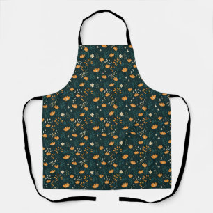 Birthday Gift Orange Floral Apron