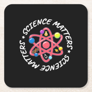 Birthday Gift   Proud Science Matters Square Paper Coaster