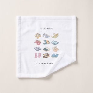 Birthday gift, put your feet up gift, Birthday Wash Cloth