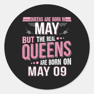 Birthday Gift   Queen Are Born In May Gift Classic Round Sticker
