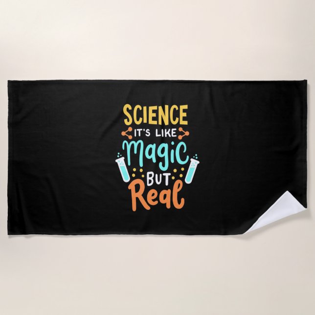 Birthday Gift | Science It Is Like Magic Beach Towel (Front)
