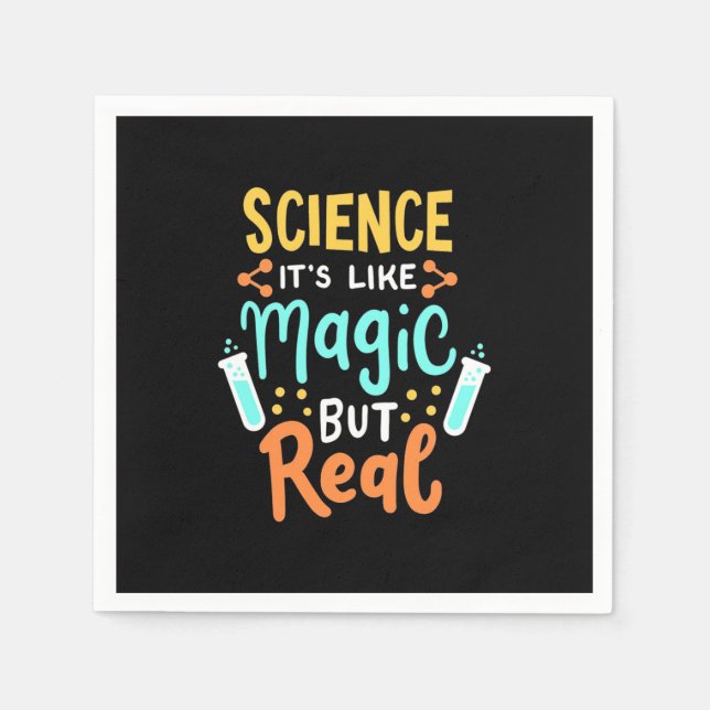 Birthday Gift | Science It Is Like Magic Napkin (Front)