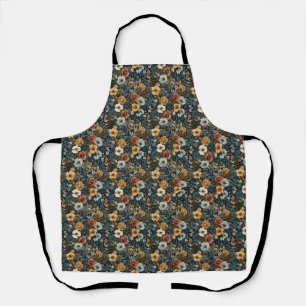 Birthday Gift Seamless Floral Pattern Apron