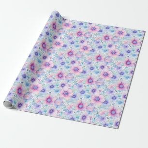 Birthday Gift Seamless Pattern with Pink Wrapping Paper