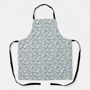 Birthday Gift   Seamless Pink and White Floral Apron
