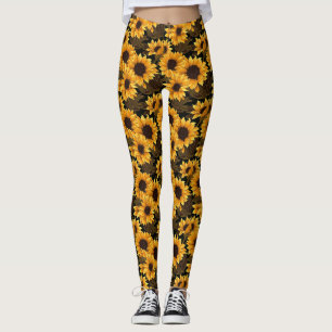 Birthday Gift Seamless Sunflower Leggings