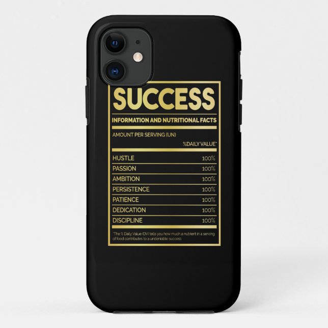 Birthday Gift Success Nutritional Facts Case-Mate iPhone Case (Back)