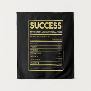 Birthday Gift Success Nutritional Facts Tapestry