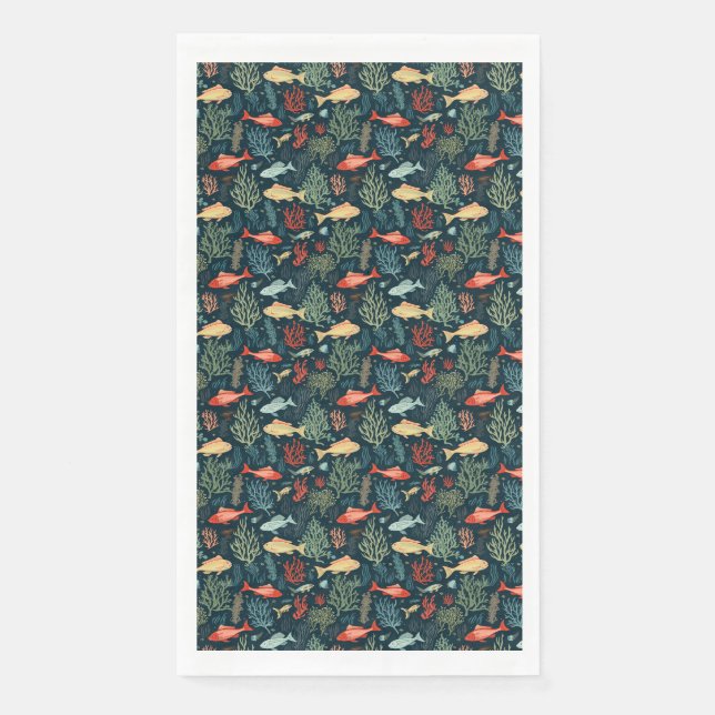 Birthday Gift | The Ocean Doesn’t Rush Napkin (Front)