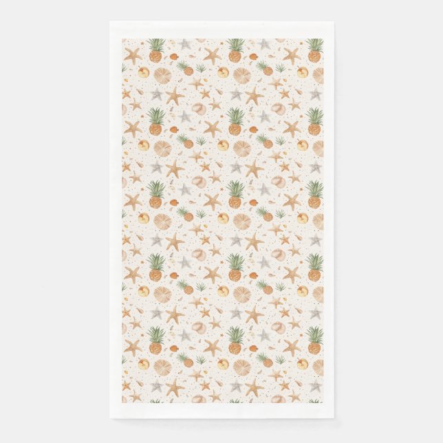 Birthday Gift | The Sea Is A Desert Of Waves Napkin (Front)