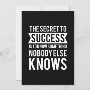 Birthday Gift The Secret To Success Invitation