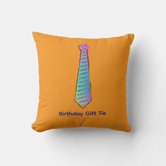 Birthday Gift Tie Fun  Cushion (Front)