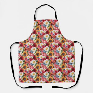 Birthday Gift   Vibrant Floral Arrangement Apron