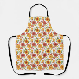Birthday Gift   Vibrant Floral Arrangement Apron