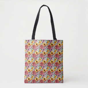 Birthday Gift Vibrant Floral Arrangement Tote Bag