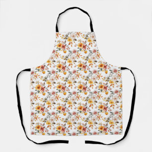 Birthday Gift Watercolor Floral Apron