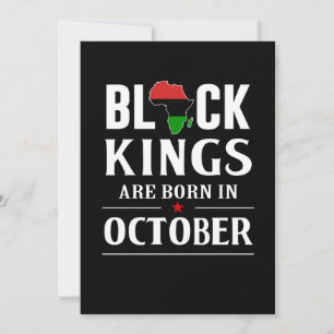 Birthday Gifts   Black Kings Are Born In October Save The Date