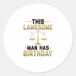 Birthday gifts for lawyers   Lawyer Attorney Law Classic Round Sticker