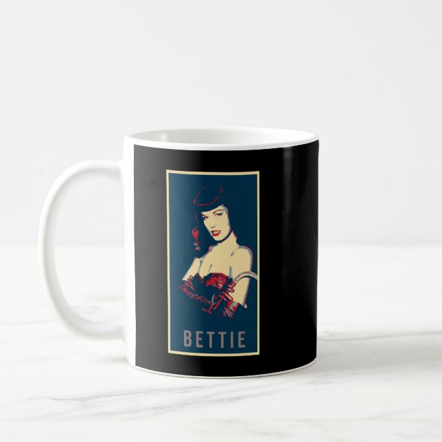 Birthday Gifts Illustration Pop Art Bettie Of A Bo Coffee Mug (Left)