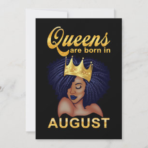 Birthday Gifts   Queens Are Born In August Holiday Card