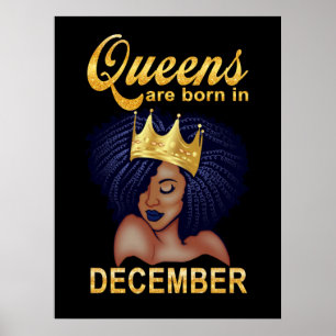Birthday Gifts   Queens Are Born In December Poster