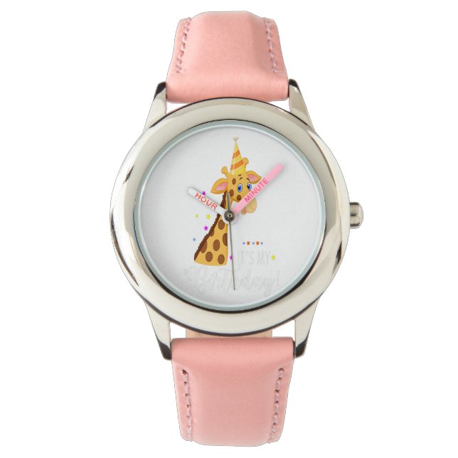 Birthday Giraffe Kid Watch Birthday Gift for Kids (Front)