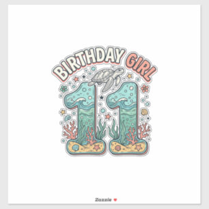 Birthday Girl 11 Sea Turtle Ocean Party Design_1