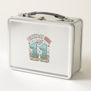 Birthday Girl 11 Sea Turtle Ocean Party Design_1 Metal Lunch Box