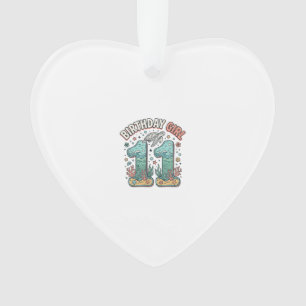 Birthday Girl 11 Sea Turtle Ocean Party Design_1 Ornament