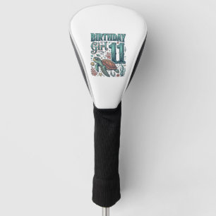 Birthday Girl 11 Sea Turtle Vintage Engraving Desi Golf Head Cover