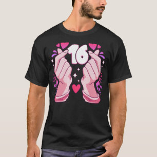 Birthday Girl 16 years old, K-pop heart, Saranghae T-Shirt